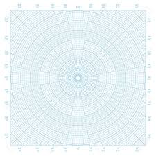 blue vector polar coordinate circular grid graph paper background