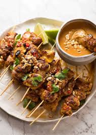 Thai Chicken Satay With Peanut Sauce Recipe Recipetin Eats Thai Chicken Satay Recipes