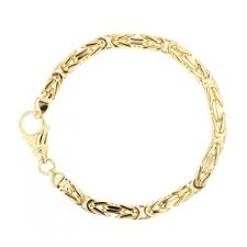 9ct Yellow Gold Square Byzantine Bracelet Ramsdens Jewellery