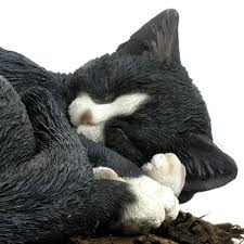 Browse black cat ornament shopping results & compare with other online stores. Sleeping Black And White Cat Resin Garden Ornament 22 99 Garden4less Uk Shop
