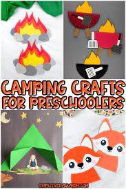 Choose items that go along with this preschool camping activities theme such as: 18 Awesome Camping Crafts For Preschoolers