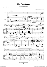 Joplin The Entertainer Sheet Music For Alto Saxophone And Piano Sheet Music Saxophone Sheet Music Alto Sax Sheet Music