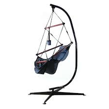 Enjoy swinging in a hammock chair even if you don't have trees or a porch. Mobel Blue Sunnydaze Hanging Hammock Chair With Pillow Drink Holder And X Stand Set Garten Terrasse Edutic Tn