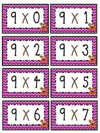 9 Times Table Flash Cards 9 Times Table Flashcards Times Tables