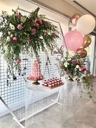 21st Party Decorations Featuring Our Prop Hire Items Floating Florals Elegan 21st Birthday Decorations 21st Party Decorations 40th Birthday Party Decorations