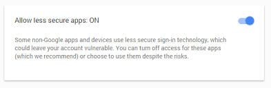 I've seen comments pro and con about doing this. Faq How To Allow Less Secure Apps On Your Asu Google Account