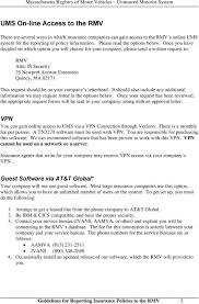 Guidelines For Reporting Insurance Policies To The Rmv Pdf