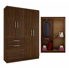 Closets de madera, closets en madera modulares. Ropero Closet Moderno Con 4 Puertas Y Cajon Armable Madera