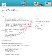 Those with ambitions of being finance managers, or even the cfo one day. Finance Admin Officer Job 2019 In Islamabad 2021 Job Advertisement Pakistan