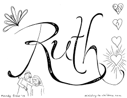 Ruth chooses to stay with naomi. Book Of Ruth Bible Coloring Pages