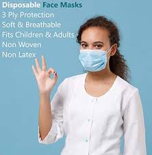 3 ply medical face mask instructions: Disposable Face Mask 3 Layer Medical Masks With Elastic Ear Loops For Adults And Children Non Woven Non Latex Mart 8s