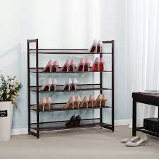 Shop exclusive offers on furniture. Rebrilliant 5 Tier Metal Adjustable To Flat Or Slant Stackable Shoe Rack Reviews Wayfair