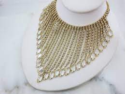 Clear Rhinestone Waterfall Necklace Vintage Juliana D E Etsy Waterfall Necklace Clear Rhinestones Fringe Necklace