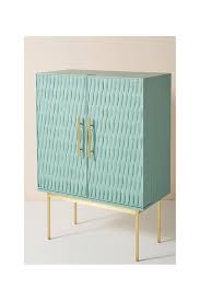 (125) — write a review. Feather Teal 2 Door Brass Bar Cabinet