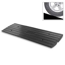 The rubber driveway curb ramp helps save money, time, and the environment. Pyle Vehicle Driveway Curb Ramp Heavy Duty Rubber Threshold Ramp Walmart Com Walmart Com