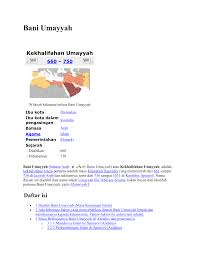 Pemusatan bangsa arab dan kekecewaan golongan mawali 6. Genealogi Bani Umayyah