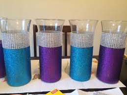 Diy Turquoise And Purple Wedding Centerpieces Purple Wedding Centerpieces Purple Turquoise Wedding Wedding Colors Purple