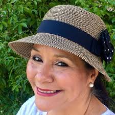 Hand-painted Flat 5"-brim Sun Hat