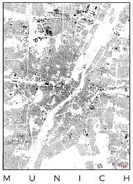 Munich Map Schwarzplan Von Hubert Roguski Munchen Stadtkarte Schwarzplan Stadte Kartografie Schwarz Weiss Stadtplane Munchen S Juniqe Karten Poster