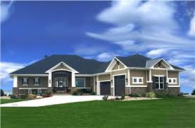 #craftsman style rancher home with vinyl siding, wood shingle a. House Plans With A View And Lots Of Windows