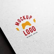 Colorful Logo Mockup On White Surface Logo Mockup Paper Logo Logo Color