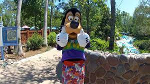 Goofy Meet Greet At Blizzard Beach In His Swimming Attire Walt Blizzard Beach Disney World Water Parks Swimming