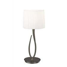 Likewise, hanging a pendant light above a pendant shades are simple to hang and transform any space instantly. Mantra Lighting Lua Large Table Lamp In Satin Nickel Finish With White Shade M3708 Lighting From The Home Lighting Centre Uk