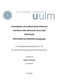 Check spelling or type a new query. Investigation Of Localized Electrochemical Interfaces With Advanced Microscopic Techniques Afm Secm And Fib Sem Tomography