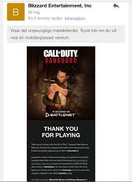 When signing up for or restoring account access: I Haven T Played Call Of Duty Vanguard Yet I Still Got This Email I Have Checked And No One Is On My Account R Codvanguard