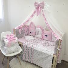 кровати для детей от 2 лет с бортиками купить Komplekt S Baldahinom V Krovatku Rozovye Sny Pododeyalnik Krovat Dlya Malysha Navolochki
