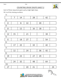 Number charts and counting worksheets for 1st grade. Counting On And Back Worksheets 3rd Grade