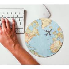 Mouse Pad Mapa Mundi Redondo Macio Otima Qualidade Shopee Brasil