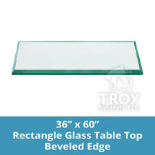 Thickness can often range from 1/4 inches to 3/8 inches. 1 4 Inch Thick 36x60 Inch Rectangle Glass Table Top Bevel Polished Edge Ea Patio Furniture Accessories Patio Lawn Garden Femsa Com