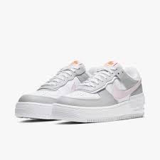 Womens nike air force 1 shell af1 black trainers shoes size uk6.5 us9 eur40.5. Nike Air Force 1 Shadow Grey Pink Grailify