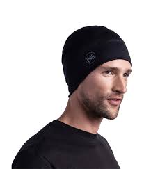 Buff Windproof Hat BUFF® Merino Lightweight Beanie (Solid Black) Adult Size