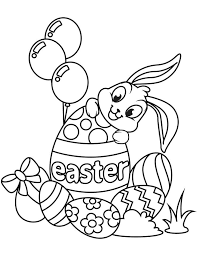 For boys and girls, kids and adults, teenagers and toddlers, preschoolers and older kids at school. Easter Rabbit With Balloons Coloring Page Free Printable Coloring Pages For Kids