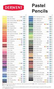 Derwent Pastel Pencils 12 Colour Artists Drawing Sketching Tin Set In Pastel Pencils Color Mixing Chart Color Chart