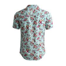 Asos design regular fit shirt in retro black and blue stripe. Men Short Sleeve Button Floral Print Cotton Hawaiian Shirt Mint M Walmart Canada