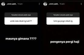 Umi pipik mengatakan, ujaran kebencian warganet ini berupa membandingkan kepribadian kedua anaknya dengan mendiang uje semasa hidupnya. Ditanya Soal Nikah Lagi Umi Pipik Beri Jawaban Mengejutkan