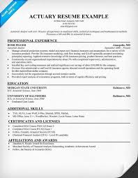 entry level actuary resume beautiful