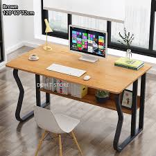 Within this range, most people should be able to find a height that fits. Modern Home Office Desk Living Room Wood Table Workstation Computer Desks Bedroom Study Pc 120x60cm Shopee Malaysia