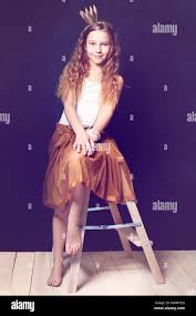 Teen girl model. Little princess Stock Photo - Alamy