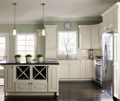 modern kitchen with off white cabinets