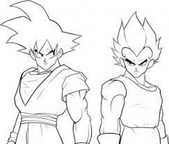 Draw outlines for the arms, hands, legs & feet. How To Draw Goku And Vegeta Step 8 Goku Drawing Drawings Dragon Ball Art