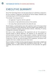 Proposal To Supply Installation And Testing Of Cctv Camera Proposal Templates Proposal Executive Summary