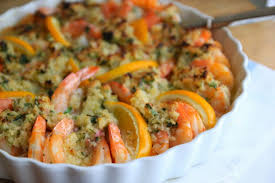 Everything bakes in a single sheet pan instead of boiling. Easy Make Ahead Spring Dinner Baked Shrimp Scampi Penne Pasta Strawberry Layer Cake