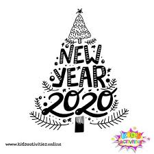 Cartoon Cute New Year Doodle 2020 Kids Activities New Year Doodle Happy New Year 2020 New Year 2020