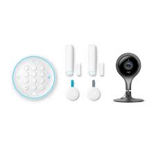 Google Nest Secure Alarm System With Google Nest Cam Indoor Security Camera Home Depot Exclusive Bec1400 Us Home Security Systems Alarm Systems For Home Wireless Home Security