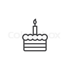 Evenly melting soy wax blend. Birthday Cake With One Candle Line Stock Vector Colourbox