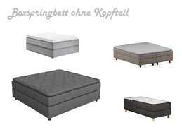 Bei einem doppelbett müssen sie sich außerdem zwischen einer durchgängigen doppelmatratze und zwei einzelmatratzen entscheiden. Boxspringbett Ohne Kopfteil Kopfstuck